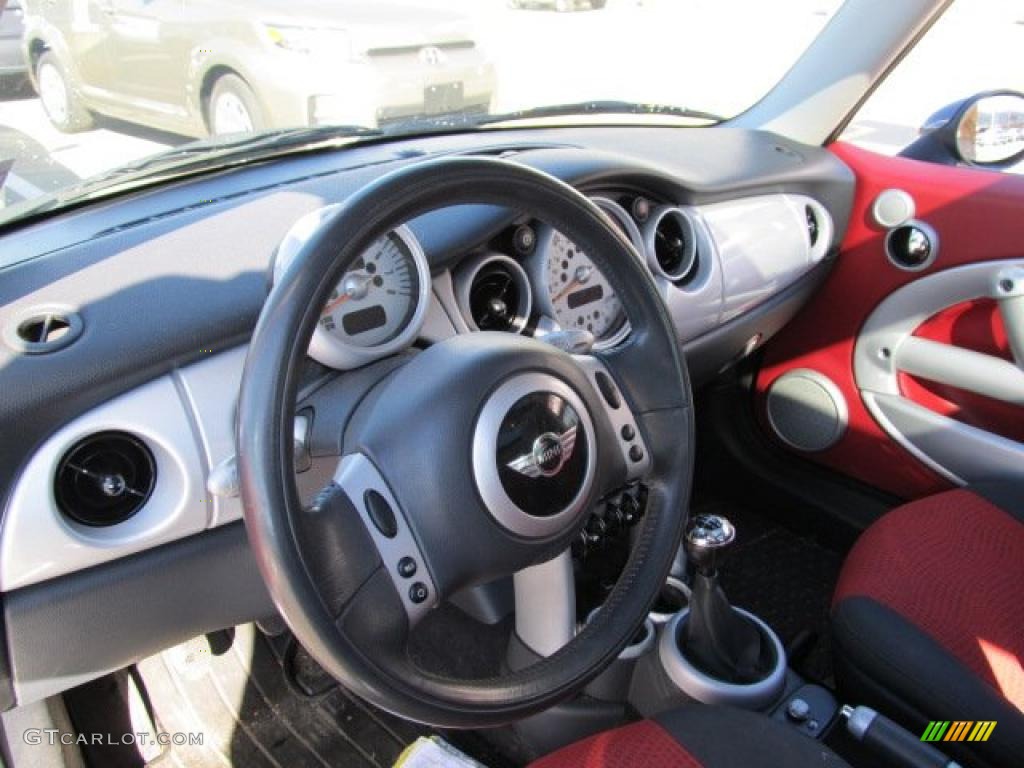 Tartan Red Interior 2002 Mini Cooper Hardtop Photo #39185120