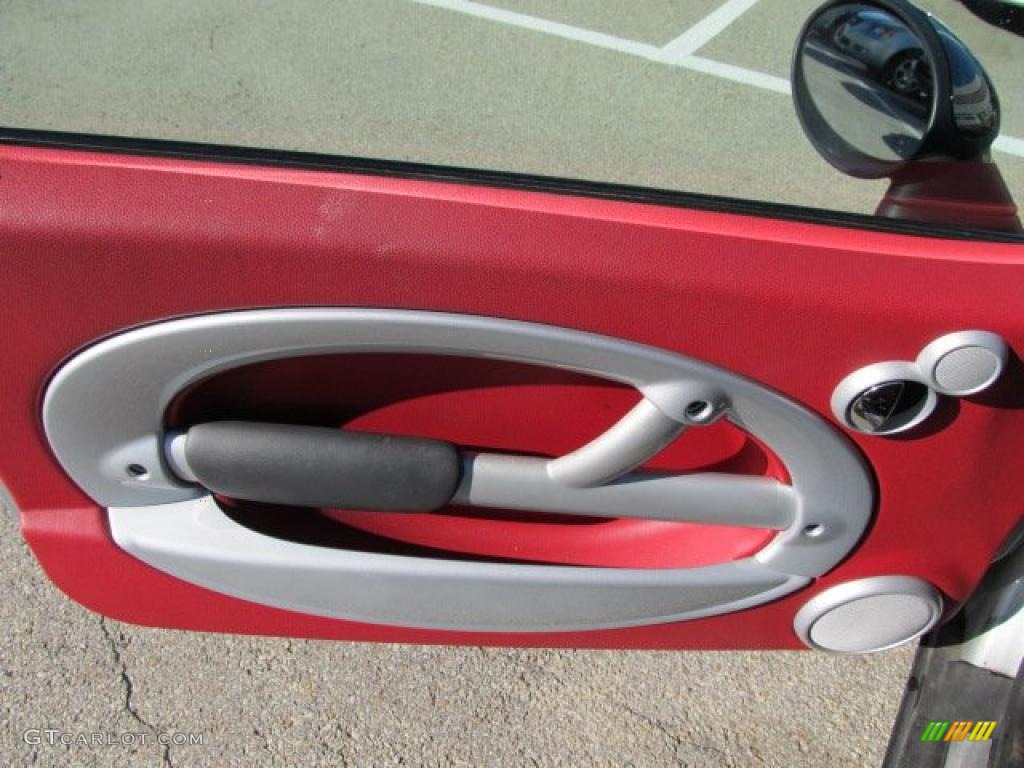 2002 Mini Cooper Hardtop Tartan Red Door Panel Photo #39185135