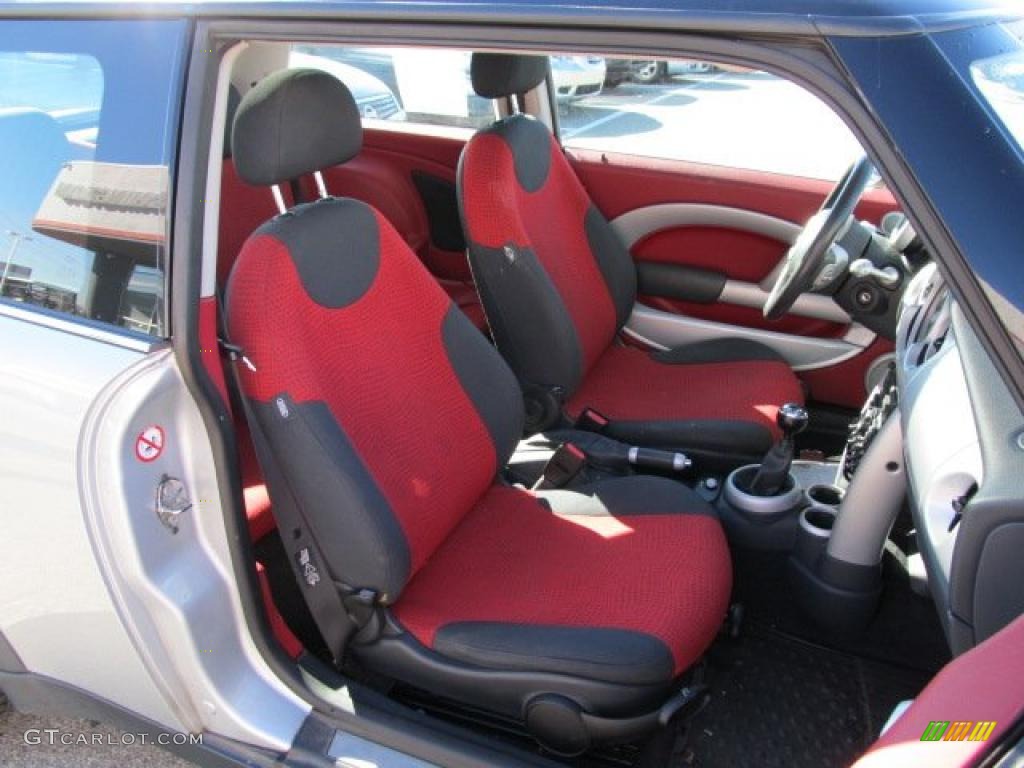 Tartan Red Interior 2002 Mini Cooper Hardtop Photo #39185167