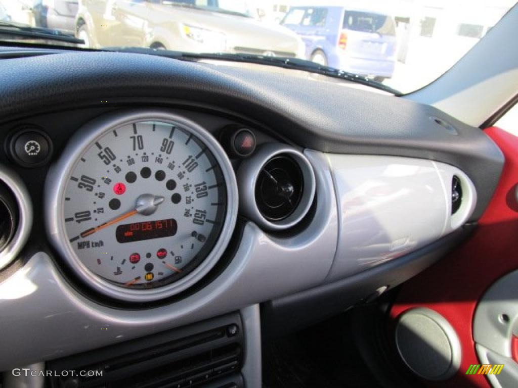 2002 Mini Cooper Hardtop Tartan Red Dashboard Photo #39185239