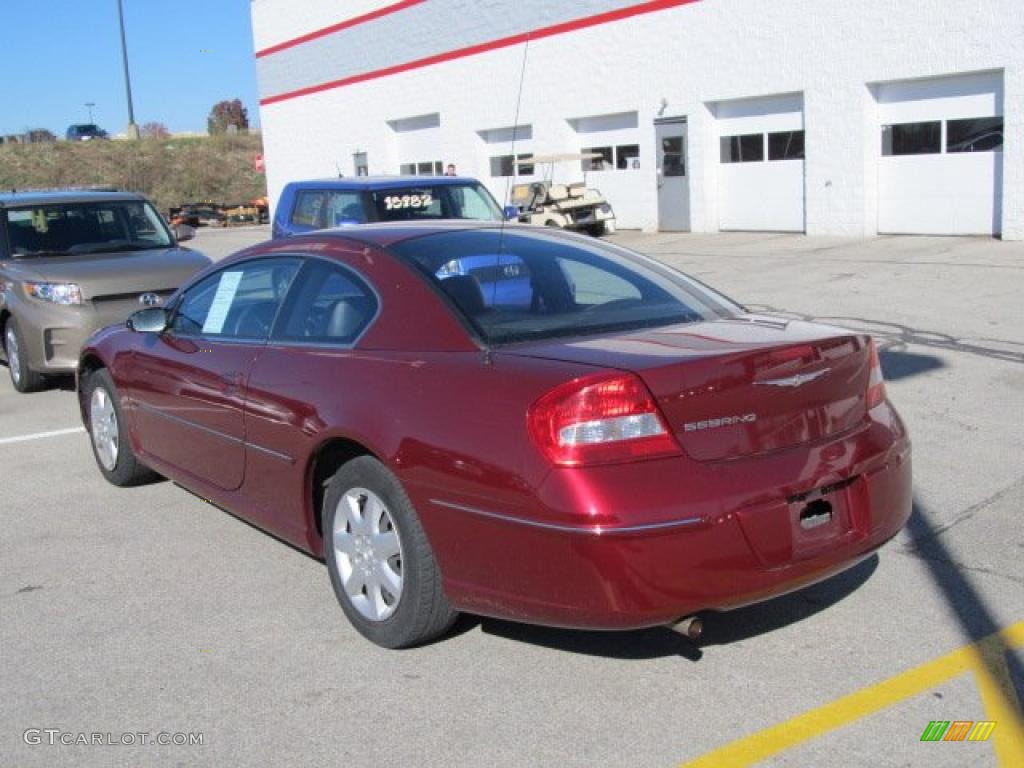 Deep Red Pearl 2004 Chrysler Sebring Coupe Exterior Photo #39185335