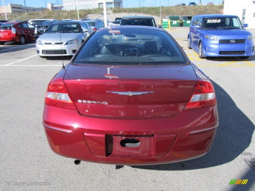 2004 Sebring Coupe - Deep Red Pearl / Black photo #5