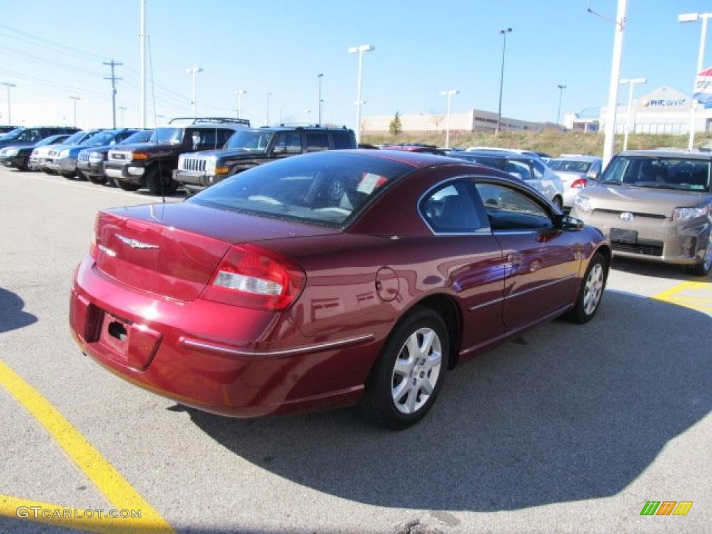 2004 Sebring Coupe - Deep Red Pearl / Black photo #6