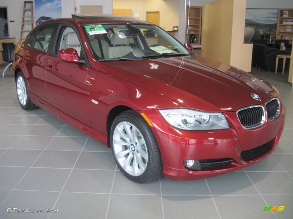 2011 3 Series 328i Sedan - Vermillion Red Metallic / Oyster/Black Dakota Leather photo #2