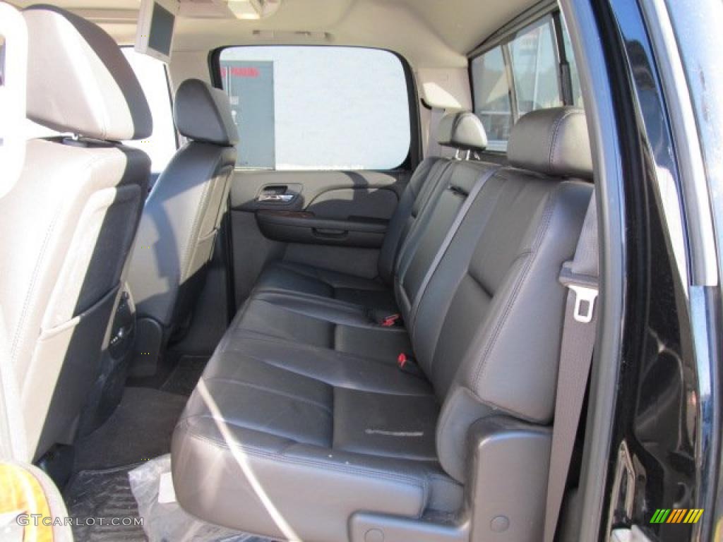 Ebony Interior 2008 GMC Sierra 3500HD SLT Crew Cab 4x4 Dually Photo #39187307