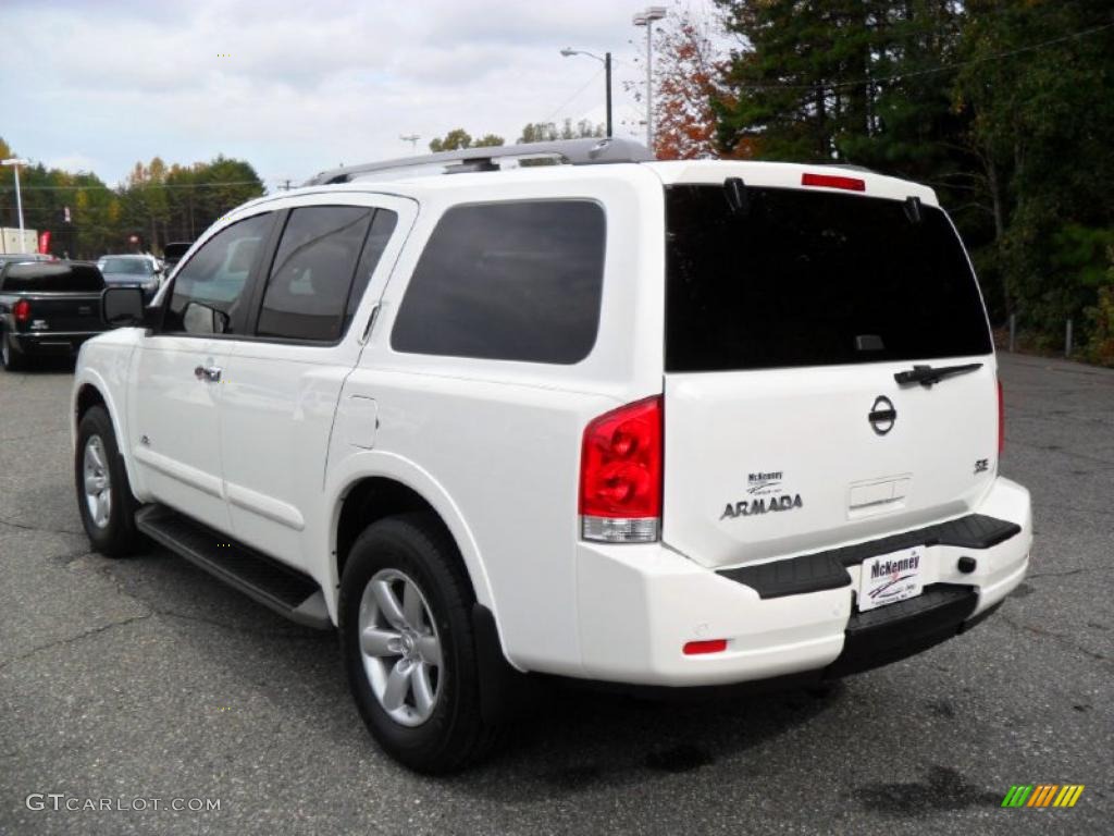 Blizzard White 2009 Nissan Armada SE Exterior Photo #39187343