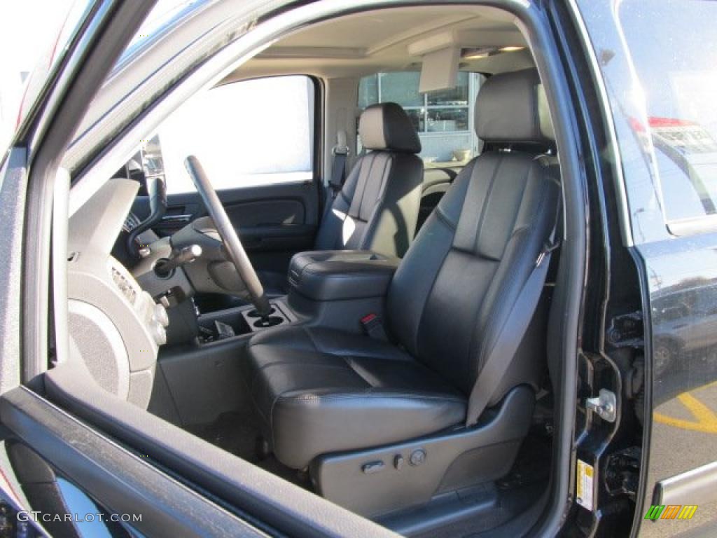 Ebony Interior 2008 GMC Sierra 3500HD SLT Crew Cab 4x4 Dually Photo #39187383