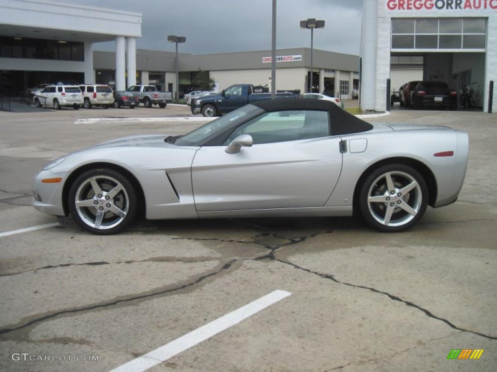 2007 Corvette Convertible - Machine Silver Metallic / Ebony photo #3