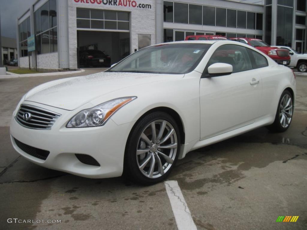 2008 G 37 S Sport Coupe - Ivory Pearl White / Graphite photo #1