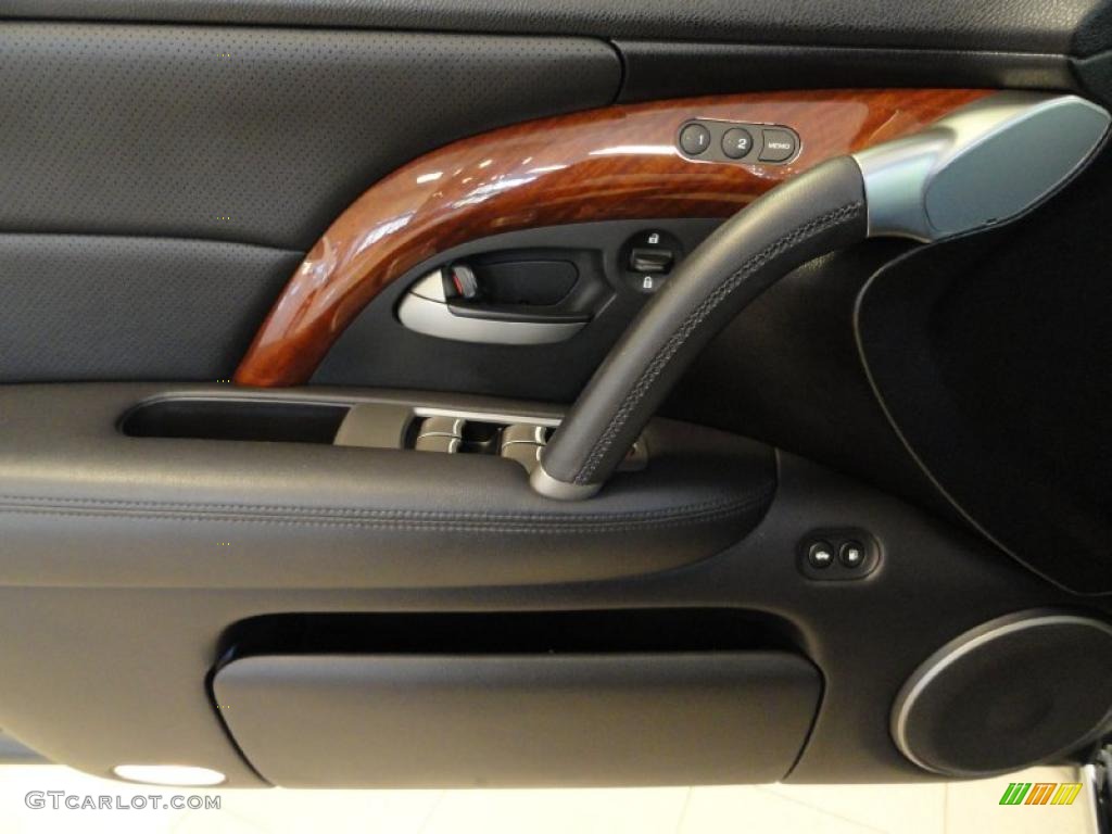 2009 Acura RL 3.7 AWD Sedan Ebony Door Panel Photo #39188823