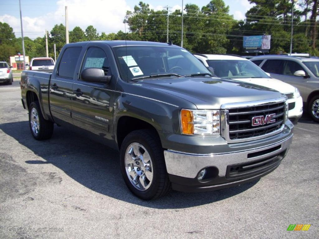 Storm Gray Metallic 2011 GMC Sierra 1500 SLE Crew Cab Exterior Photo #39190179