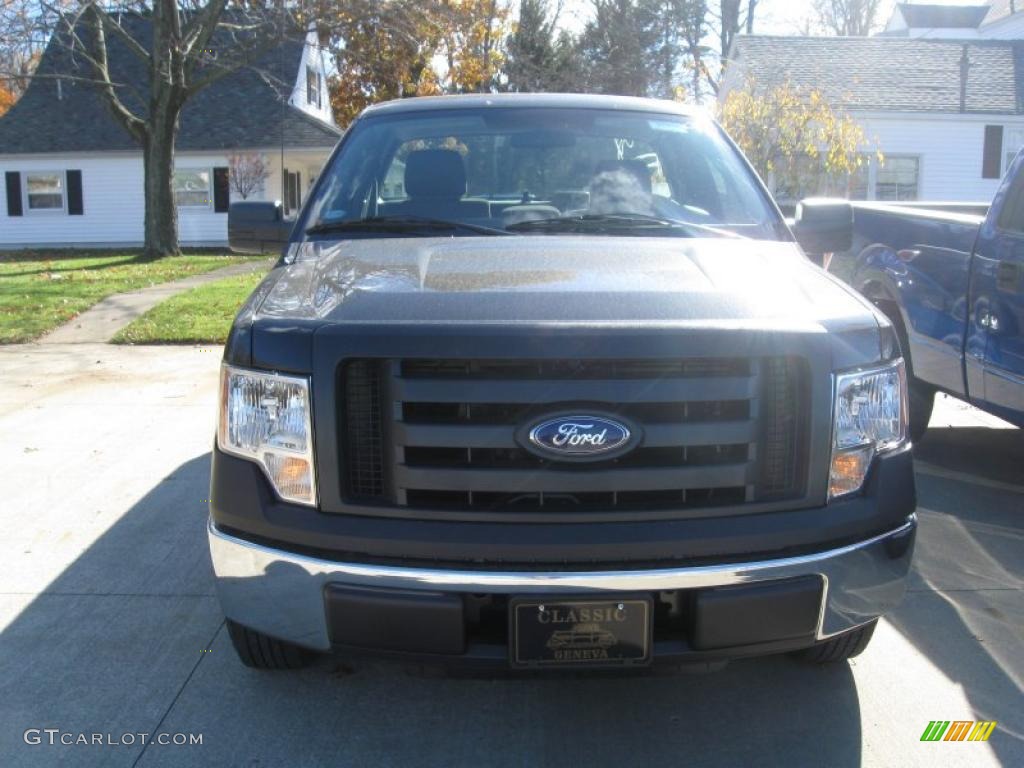 2010 F150 XL Regular Cab - Tuxedo Black / Medium Stone photo #2