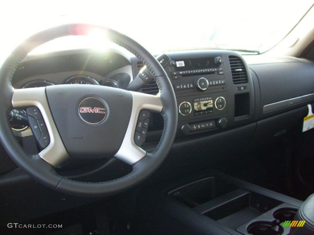 2011 GMC Sierra 1500 SLE Crew Cab Ebony Dashboard Photo #39191707