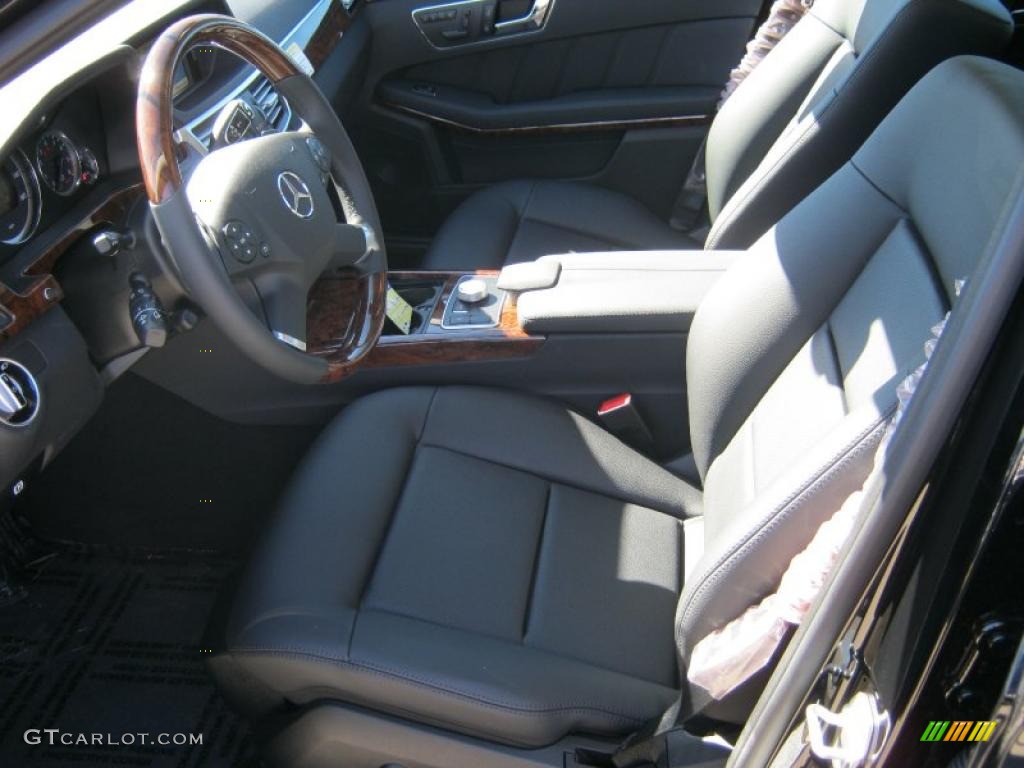 Black Interior 2011 Mercedes-Benz E 350 4Matic Wagon Photo #39192927