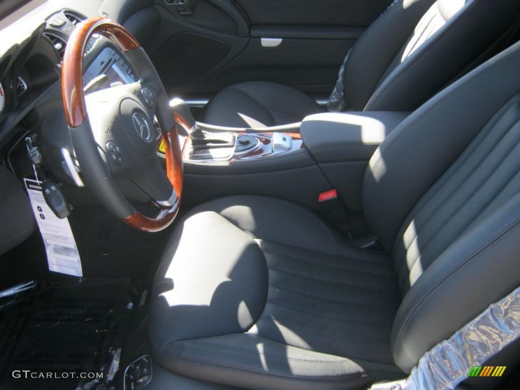 Black Interior 2011 Mercedes-Benz SL 550 Roadster Photo #39193391