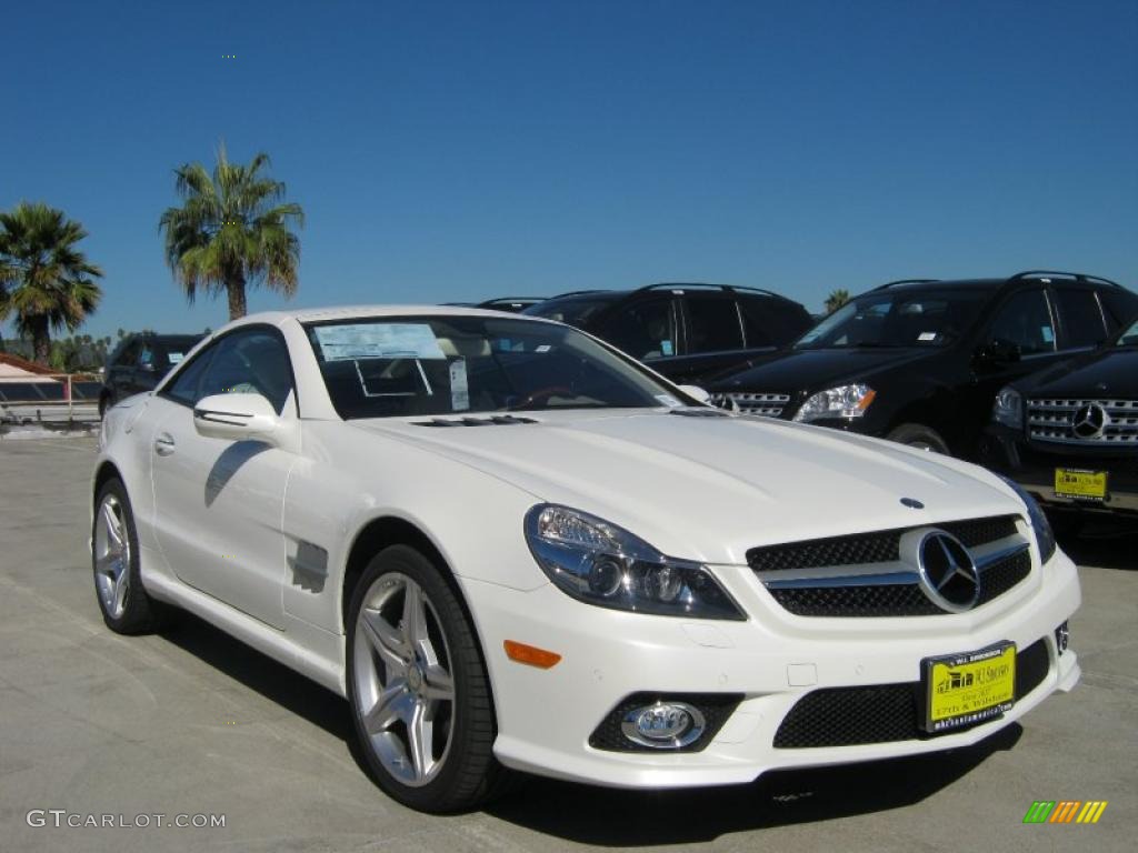Diamond White Metallic 2011 Mercedes-Benz SL 550 Roadster Exterior Photo #39193527