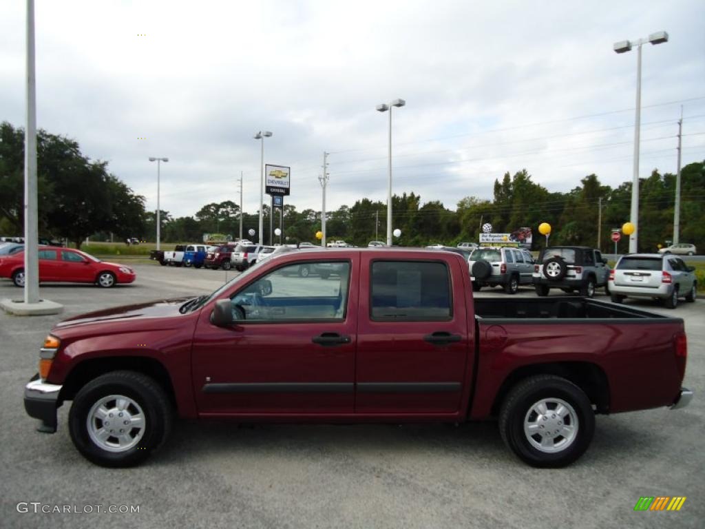 Deep Ruby Metallic 2008 Chevrolet Colorado LT Crew Cab Exterior Photo #39193567