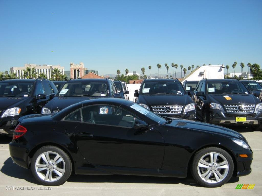 Black 2011 Mercedes-Benz SLK 300 Roadster Exterior Photo #39193635