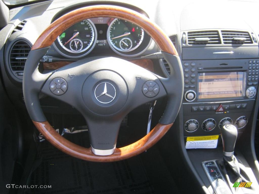 2011 Mercedes-Benz SLK 300 Roadster Black Dashboard Photo #39193683