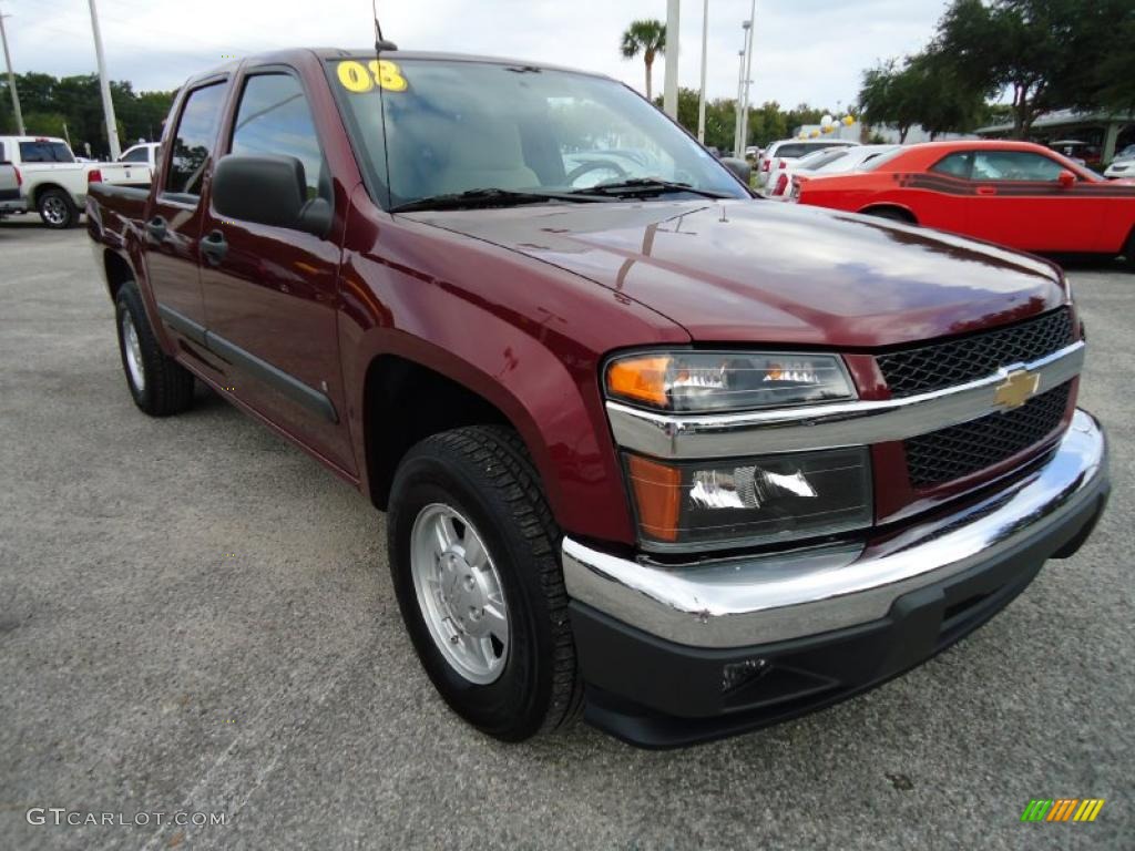 Deep Ruby Metallic 2008 Chevrolet Colorado LT Crew Cab Exterior Photo #39193751