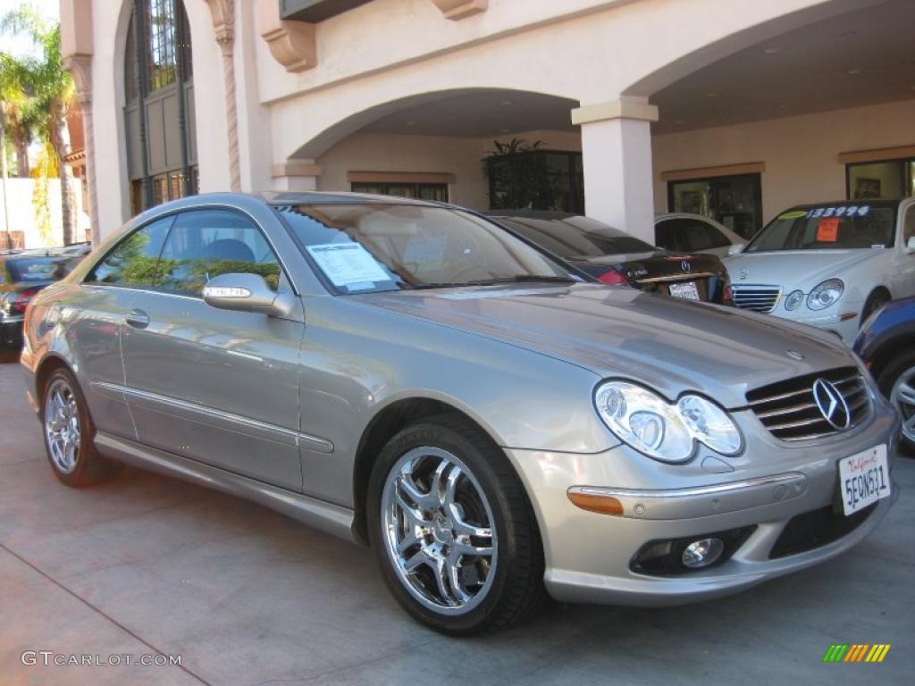 2003 CLK 55 AMG Coupe - Pewter Silver Metallic / Charcoal photo #1