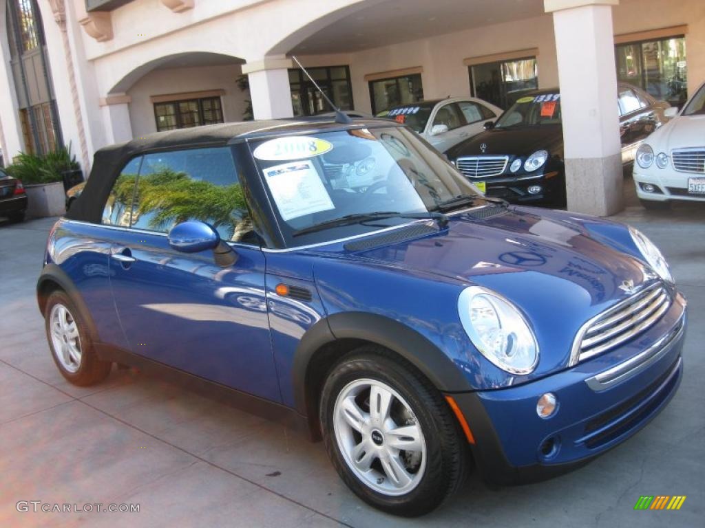 2008 Cooper Convertible - Lightning Blue Metallic / Space Gray/Panther Black photo #1