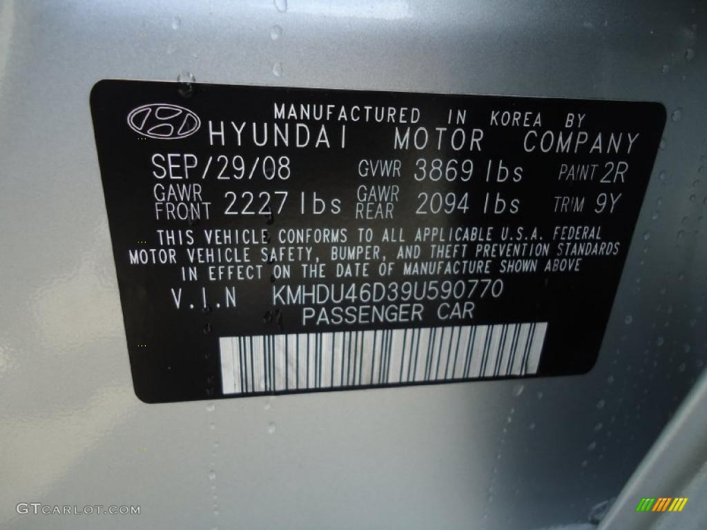 2009 Elantra GLS Sedan - Quicksilver / Gray photo #35