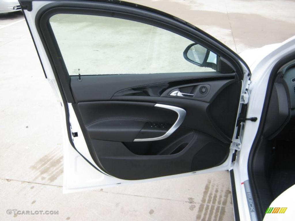 2011 Buick Regal CXL Ebony Door Panel Photo #39201079