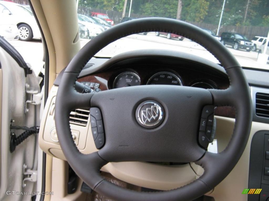 2011 Buick Lucerne CXL Cocoa/Cashmere Steering Wheel Photo #39201411