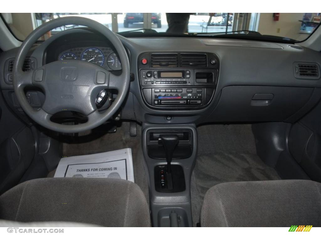 1998 Honda Civic LX Sedan Gray Dashboard Photo #39201695