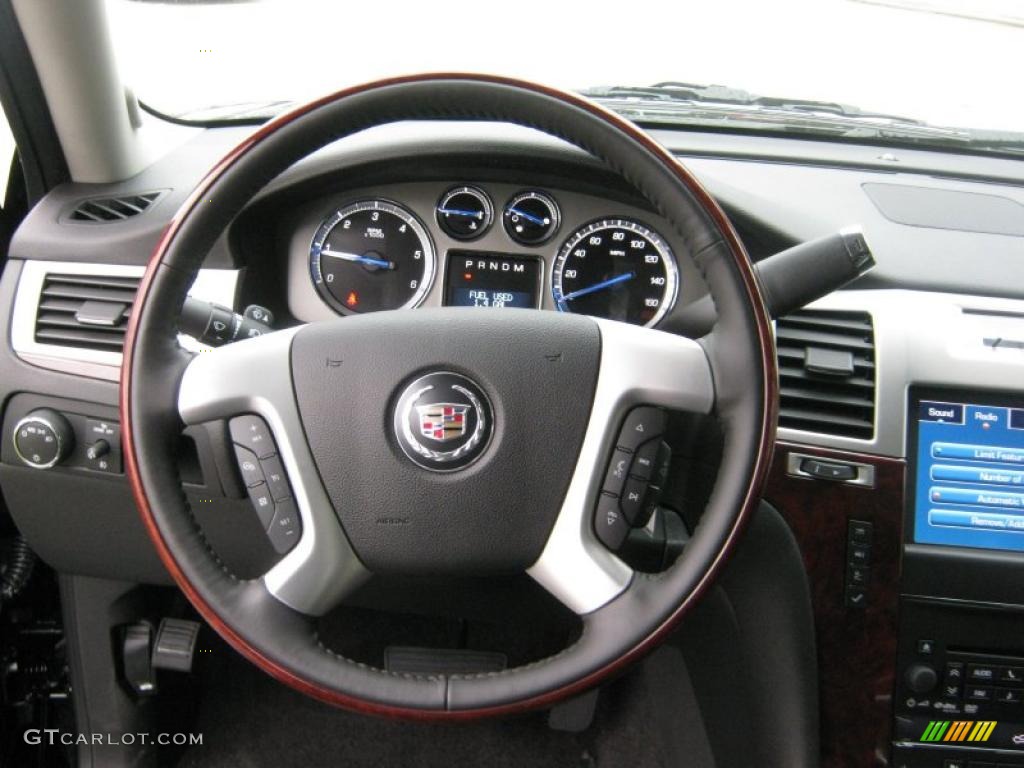 2011 Cadillac Escalade EXT Premium AWD Ebony/Ebony Steering Wheel Photo #39203211