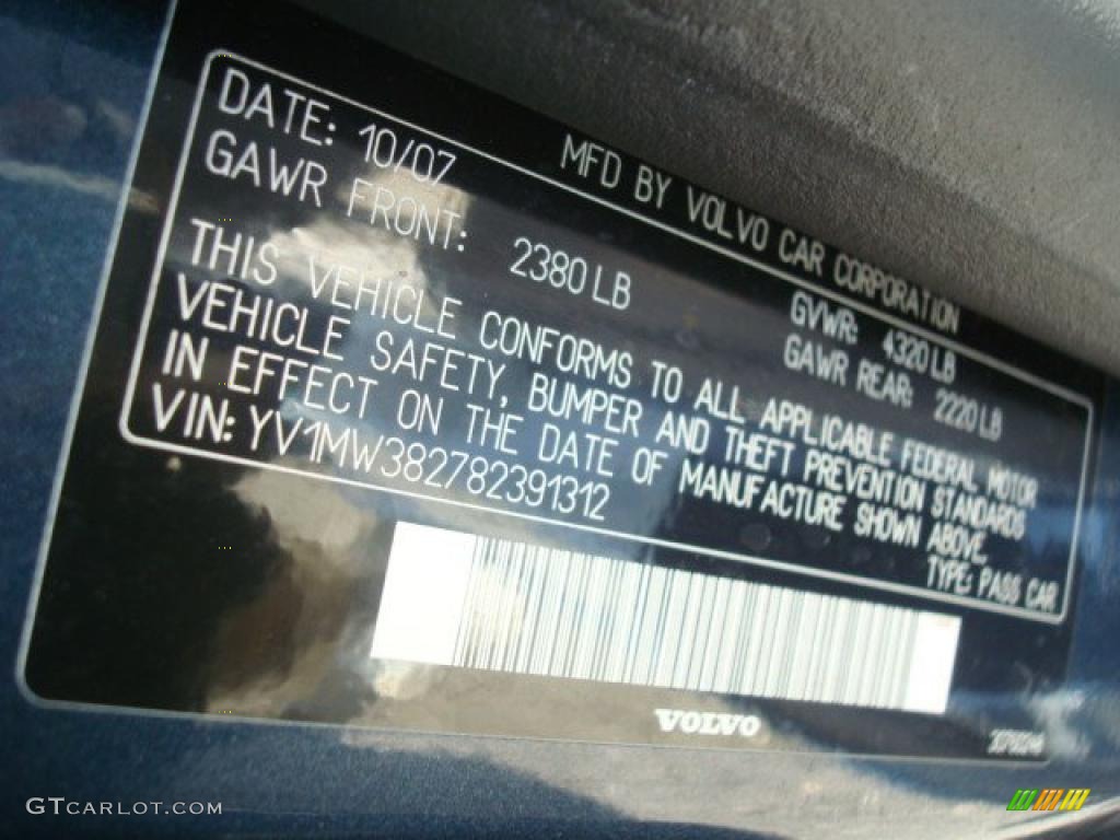 2008 Volvo V50 2.4i Info Tag Photo #39203575