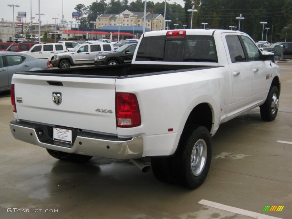 Bright White 2011 Dodge Ram 3500 HD Laramie Crew Cab 4x4 Dually Exterior Photo #39204055