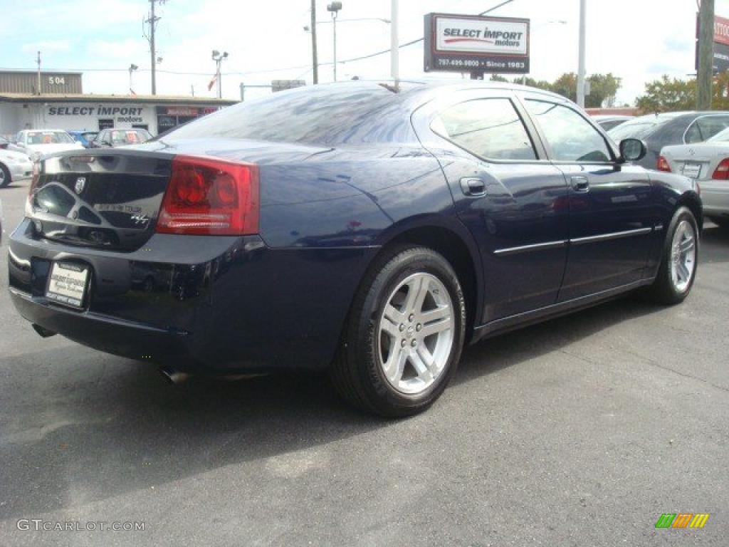 2006 Charger R/T - Midnight Blue Pearl / Dark Slate Gray/Light Graystone photo #4