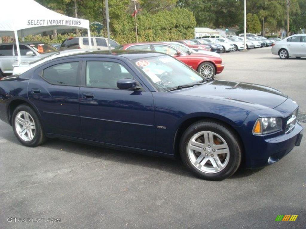 2006 Charger R/T - Midnight Blue Pearl / Dark Slate Gray/Light Graystone photo #6