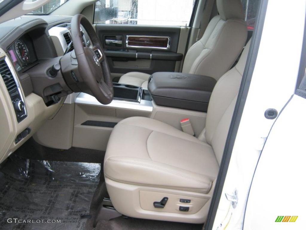 Light Pebble Beige/Bark Brown Interior 2011 Dodge Ram 3500 HD Laramie Crew Cab 4x4 Dually Photo #39204203
