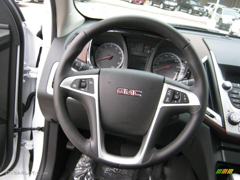 2011 GMC Terrain SLT Brownstone Steering Wheel Photo #39205648