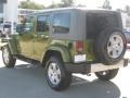 2010 Natural Green Pearl Jeep Wrangler Unlimited Sahara 4x4  photo #3