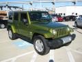 2010 Natural Green Pearl Jeep Wrangler Unlimited Sahara 4x4  photo #7
