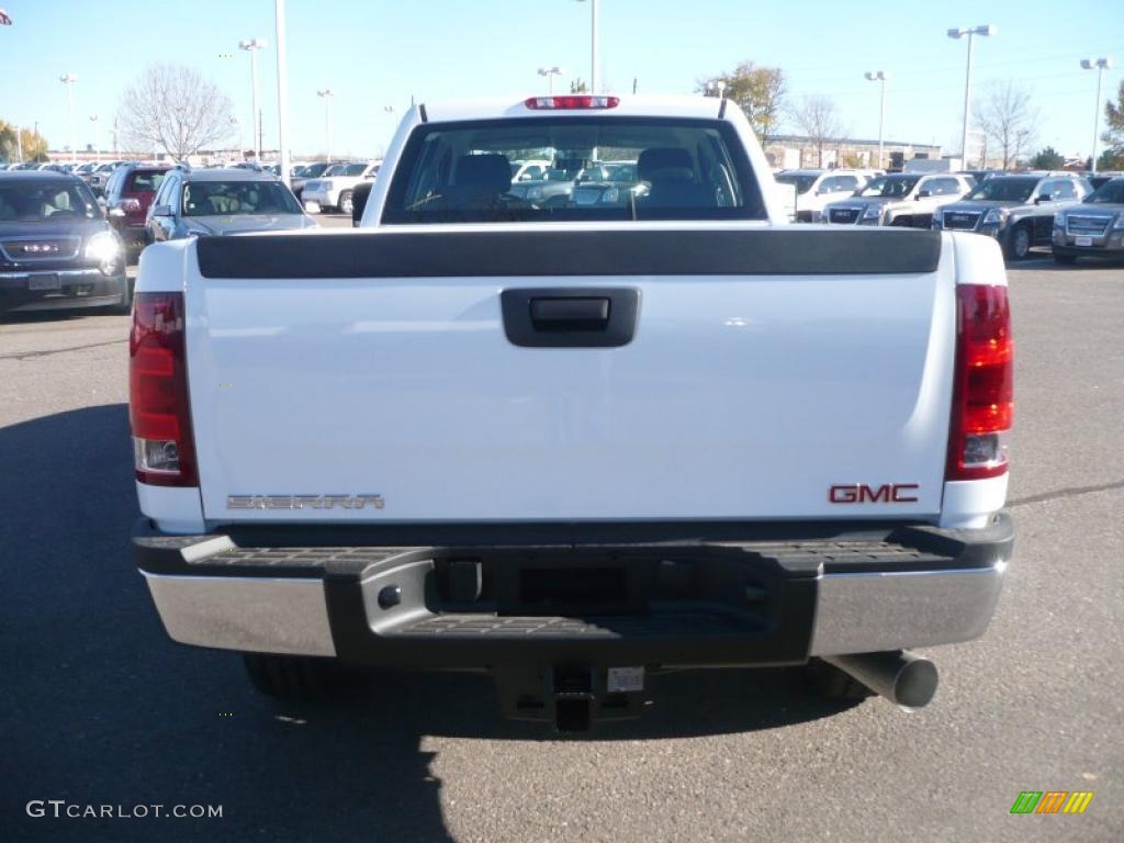 2011 Sierra 2500HD Work Truck Crew Cab 4x4 - Summit White / Dark Titanium photo #4