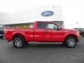 2010 Vermillion Red Ford F150 XLT SuperCab 4x4  photo #2