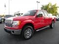 2010 Vermillion Red Ford F150 XLT SuperCab 4x4  photo #6