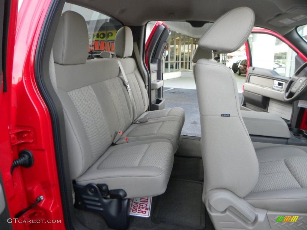 2010 F150 XLT SuperCab 4x4 - Vermillion Red / Medium Stone photo #11