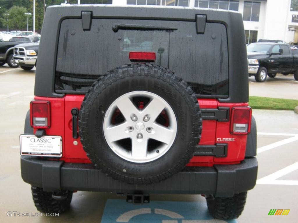 2011 Wrangler Unlimited Rubicon 4x4 - Flame Red / Black photo #4