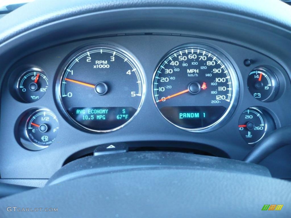 2011 GMC Sierra 2500HD SLT Crew Cab 4x4 Gauges Photo #39207737