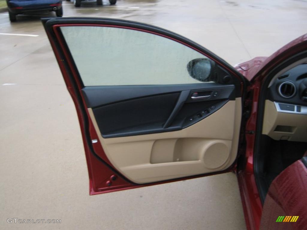 2011 Mazda MAZDA3 i Touring 4 Door Dune Beige Door Panel Photo #39208450