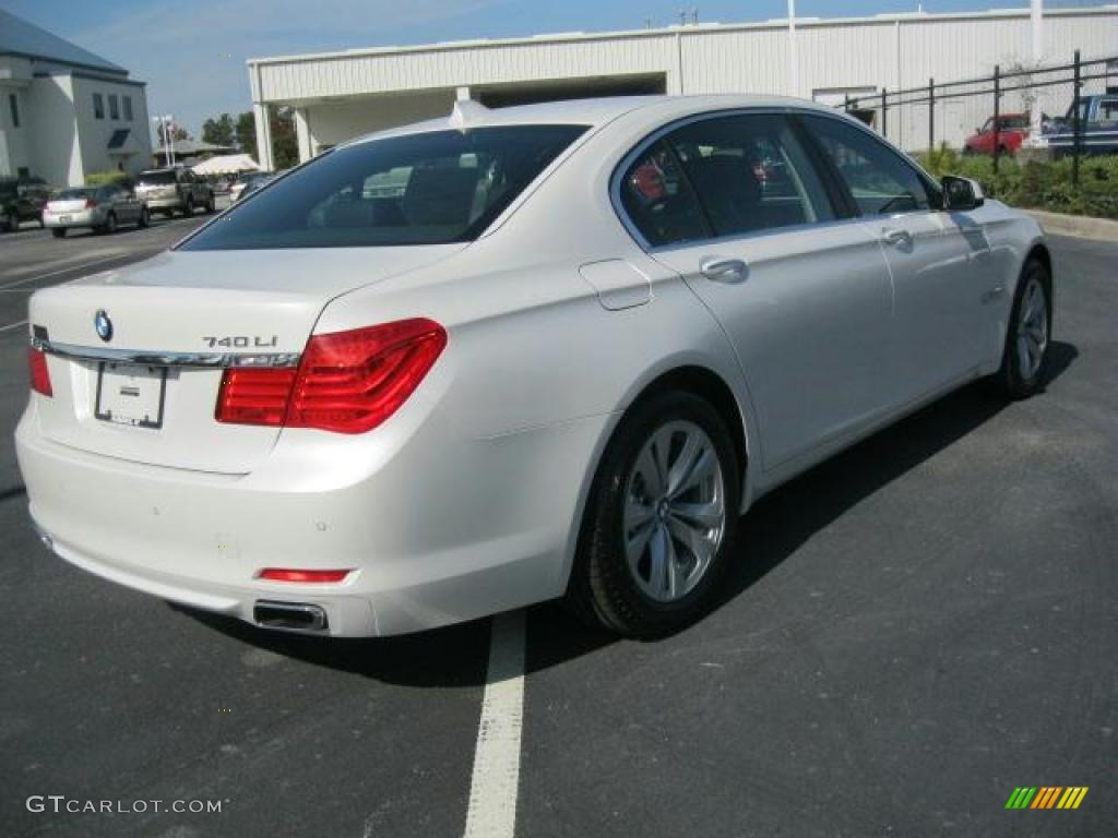 2011 7 Series 740Li Sedan - Mineral White Metallic / Black photo #2
