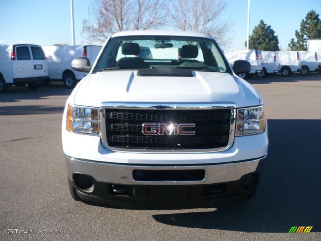 Summit White 2011 GMC Sierra 2500HD Work Truck Regular Cab 4x4 Exterior Photo #39209550
