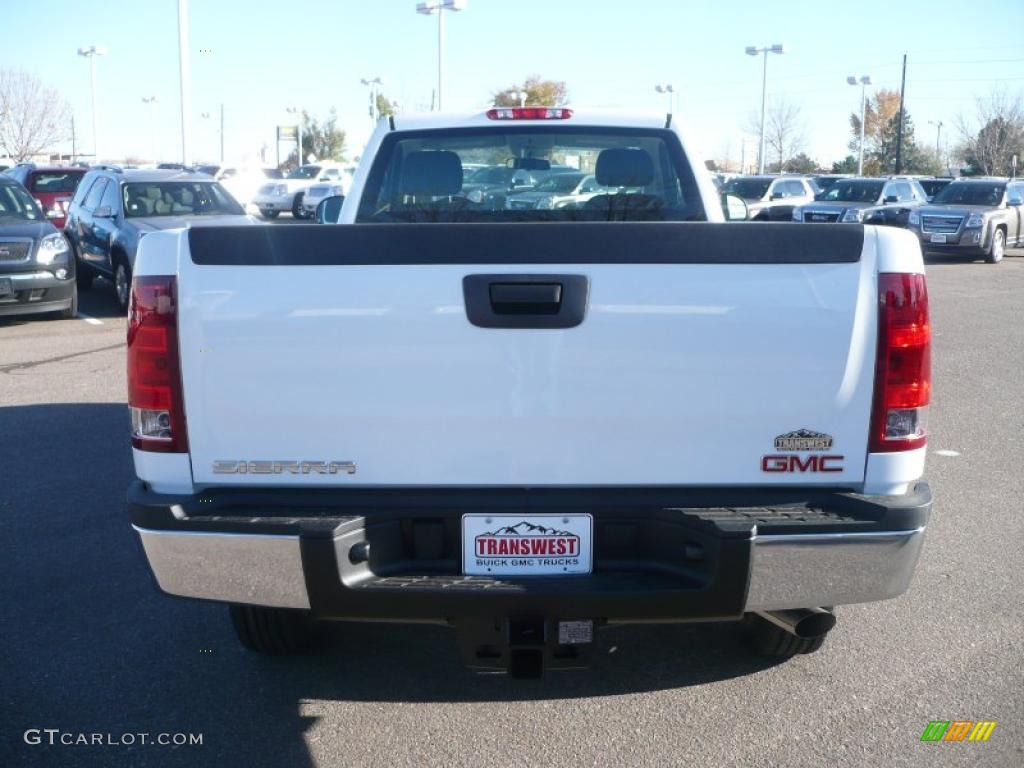 2011 Sierra 2500HD Work Truck Regular Cab 4x4 - Summit White / Dark Titanium photo #4