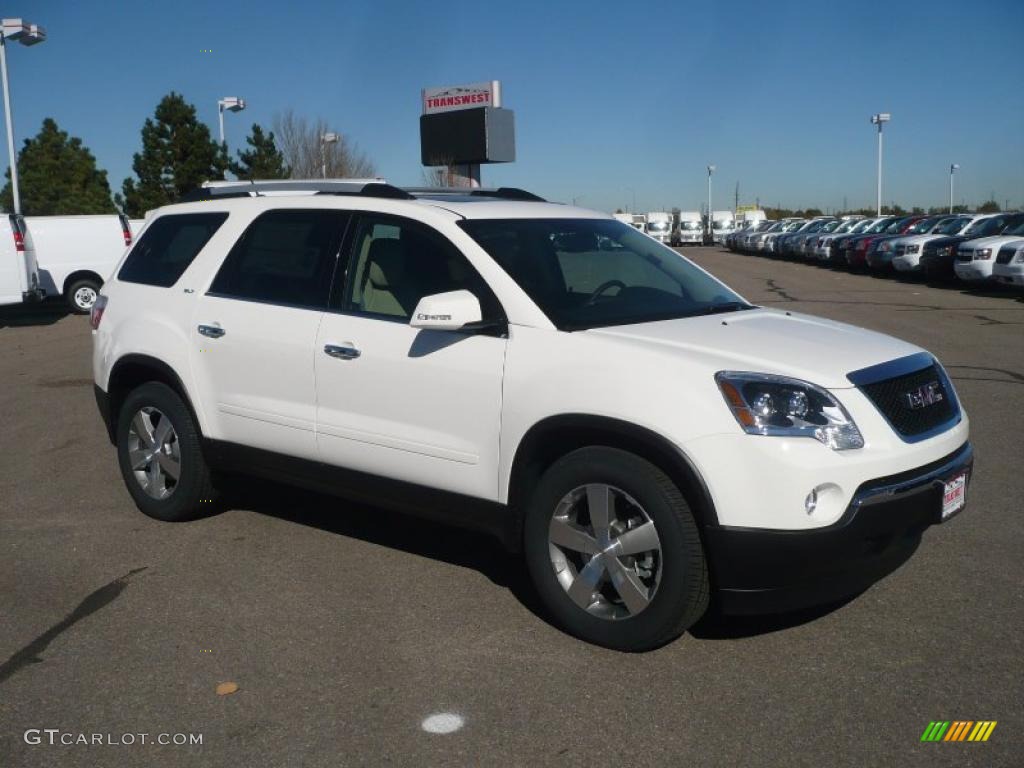 2011 Acadia SLT AWD - Summit White / Cashmere photo #1